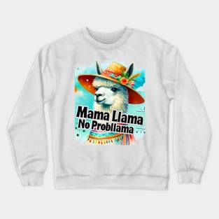 No Prob-Llama Mama No Problem Llama Funny Crewneck Sweatshirt